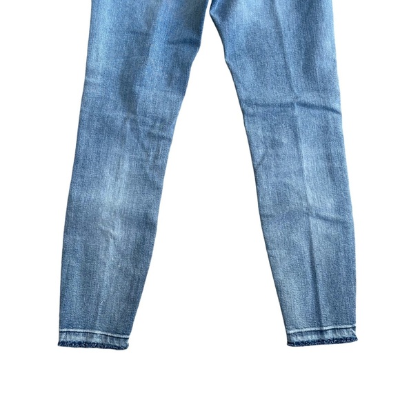 Frye Women’s Light Wash Raw Hem Mid Rise Skinny Ankle Length Jeans - Picture 3 of 9